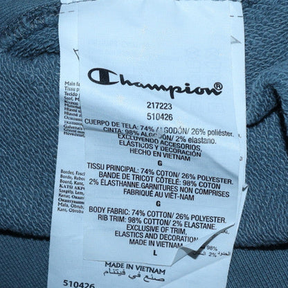 Mens UK Size L Champion Blue Pullover Sweatshirt