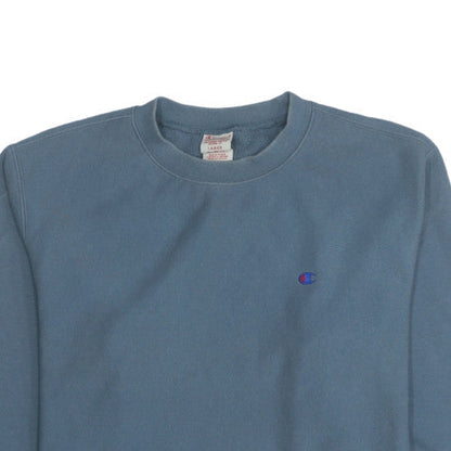 Mens UK Size L Champion Blue Pullover Sweatshirt