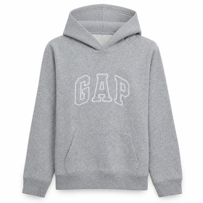 Gap Men's Grey Pullover Logo Hoodie L Regular Fleece Sweatshirt