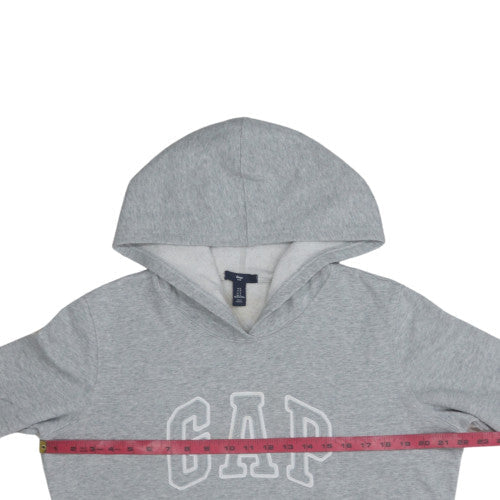 Gap Men's Grey Pullover Logo Hoodie L Regular Fleece Sweatshirt