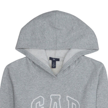 Gap Men's Grey Pullover Logo Hoodie L Regular Fleece Sweatshirt