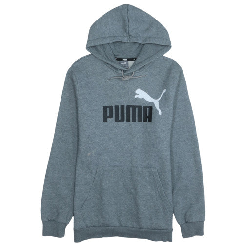 Mens UK Size M PUMA Grey Pullover Hoodie