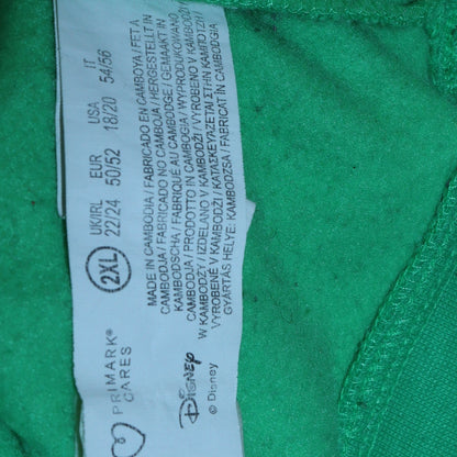 Mens UK Size 2XL Disney Green Pullover Sweatshirt
