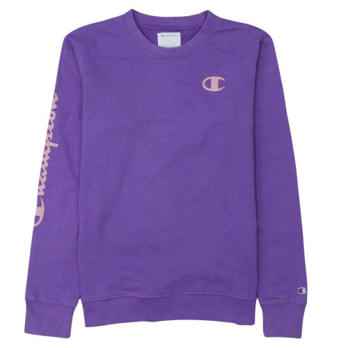 Womens UK Size L Champion Purple Pullover Sweatshirt