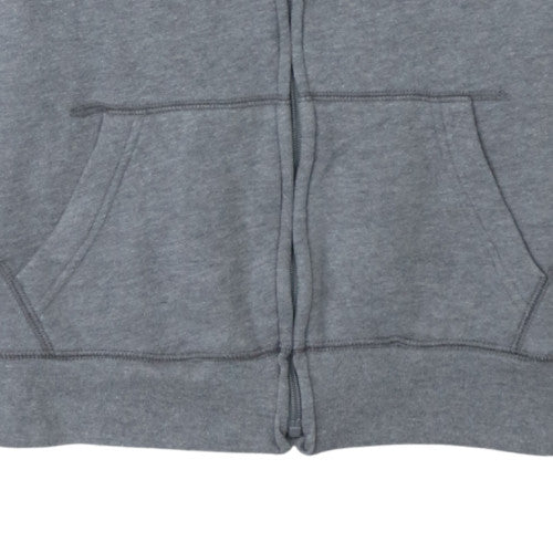 GAP Boys Grey XXL Full Zip Hoodie with Logo Embroidery