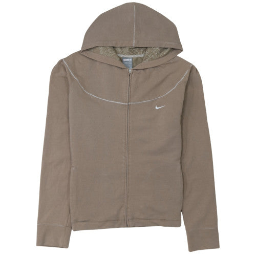 Mens UK Size L Nike Beige Full Zip Hoodie