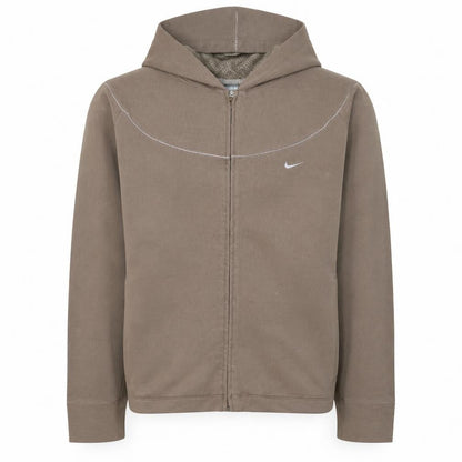 Mens UK Size L Nike Beige Full Zip Hoodie