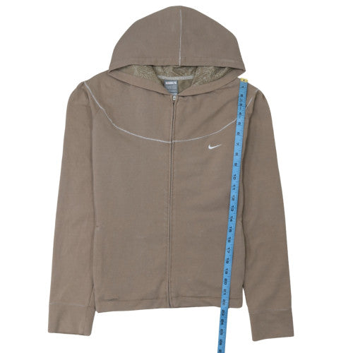 Mens UK Size L Nike Beige Full Zip Hoodie