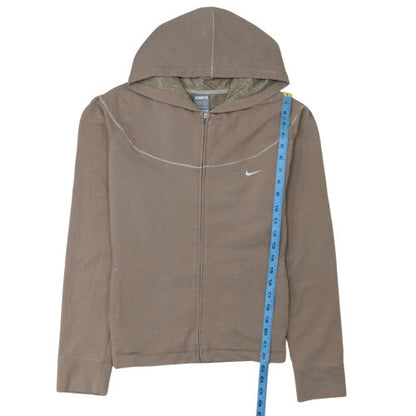 Mens UK Size L Nike Beige Full Zip Hoodie