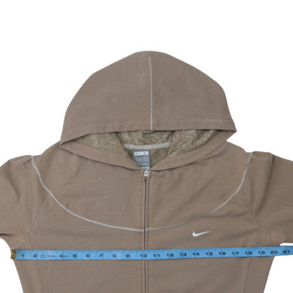 Mens UK Size L Nike Beige Full Zip Hoodie