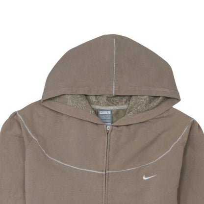 Mens UK Size L Nike Beige Full Zip Hoodie