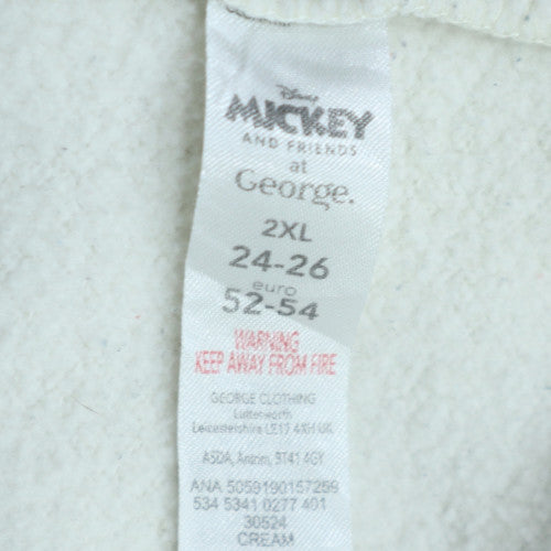 Womens UK Size 2XL George White Pullover Sweatshirt