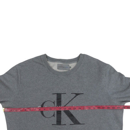 Mens UK Size M Calvin Klein Jeans Grey Pullover Sweatshirt