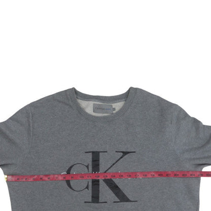 Mens UK Size M Calvin Klein Jeans Grey Pullover Sweatshirt