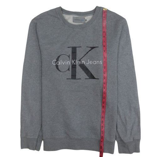 Mens UK Size M Calvin Klein Jeans Grey Pullover Sweatshirt