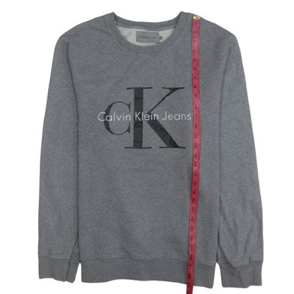 Mens UK Size M Calvin Klein Jeans Grey Pullover Sweatshirt