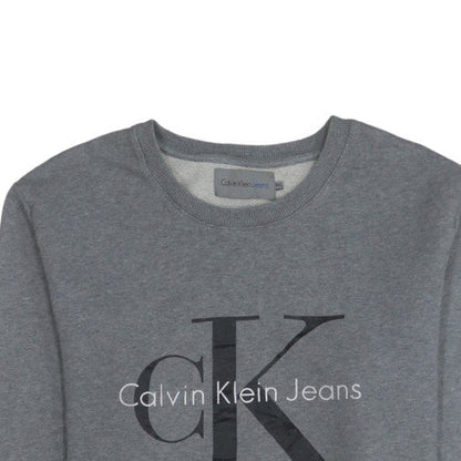 Mens UK Size M Calvin Klein Jeans Grey Pullover Sweatshirt