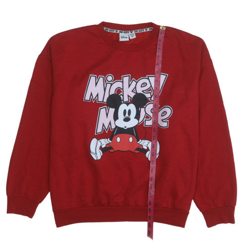 Womens UK Size 14 Disney Red Pullover Sweatshirt