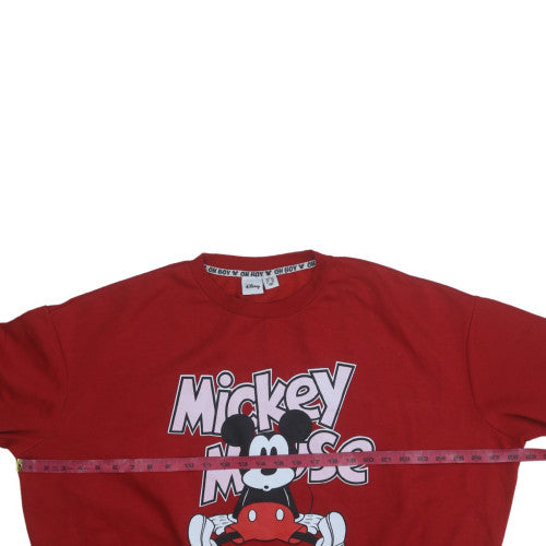 Womens UK Size 14 Disney Red Pullover Sweatshirt