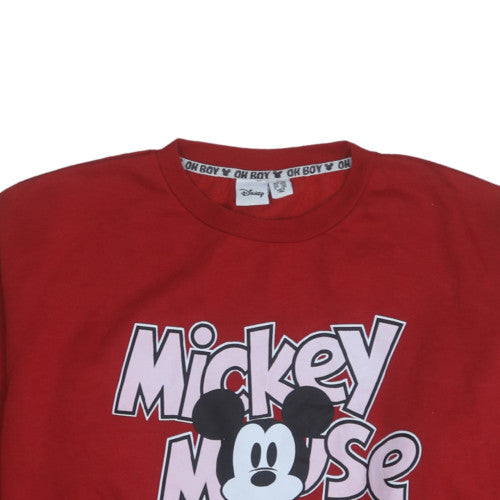 Womens UK Size 14 Disney Red Pullover Sweatshirt