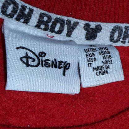 Womens UK Size 14 Disney Red Pullover Sweatshirt