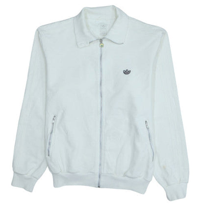 Mens UK Size XL adidas White Full Zip Sweatshirt