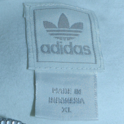 Mens UK Size XL adidas White Full Zip Sweatshirt