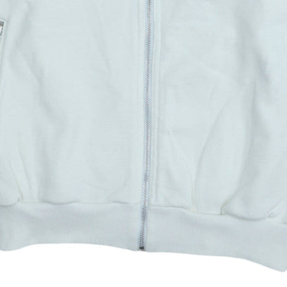 Mens UK Size XL adidas White Full Zip Sweatshirt
