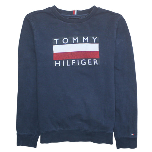 Mens UK Size L Tommy Hilfiger Blue Pullover Sweatshirt