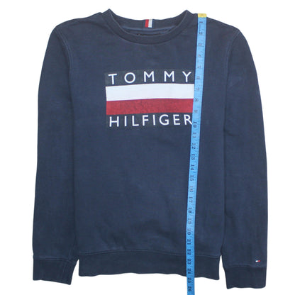 Mens UK Size L Tommy Hilfiger Blue Pullover Sweatshirt
