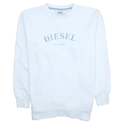 Mens UK Size S Diesel White Pullover Sweatshirt