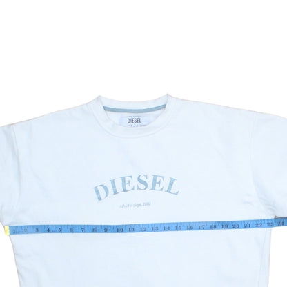 Mens UK Size S Diesel White Pullover Sweatshirt