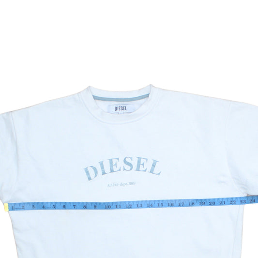 Mens UK Size S Diesel White Pullover Sweatshirt