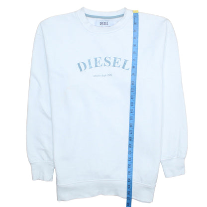 Mens UK Size S Diesel White Pullover Sweatshirt