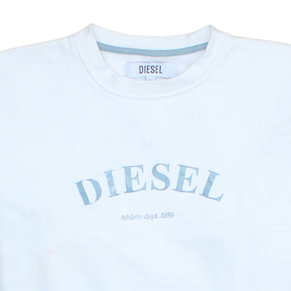 Mens UK Size S Diesel White Pullover Sweatshirt