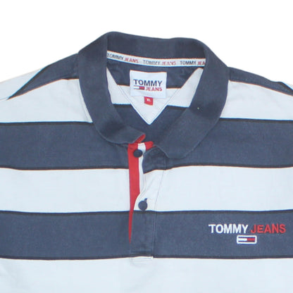 Mens UK Size XL Tommy Jeans Blue Henley Sweatshirt