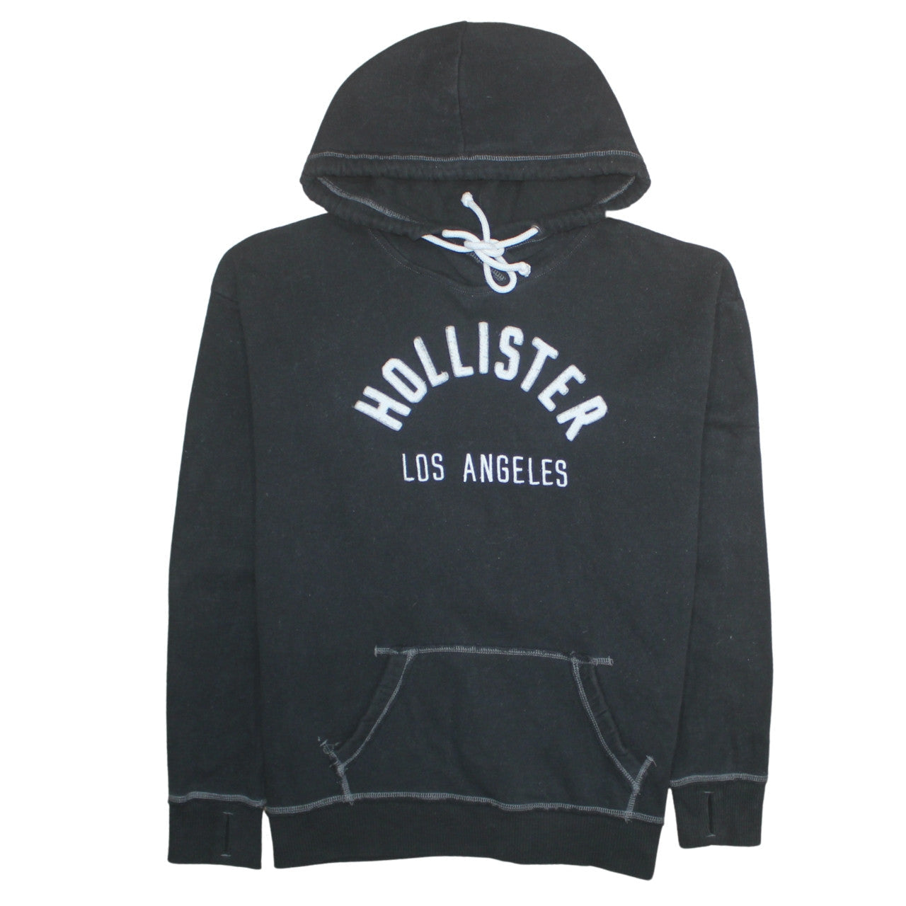 Mens UK Size L Hollister Black Pullover Hoodie