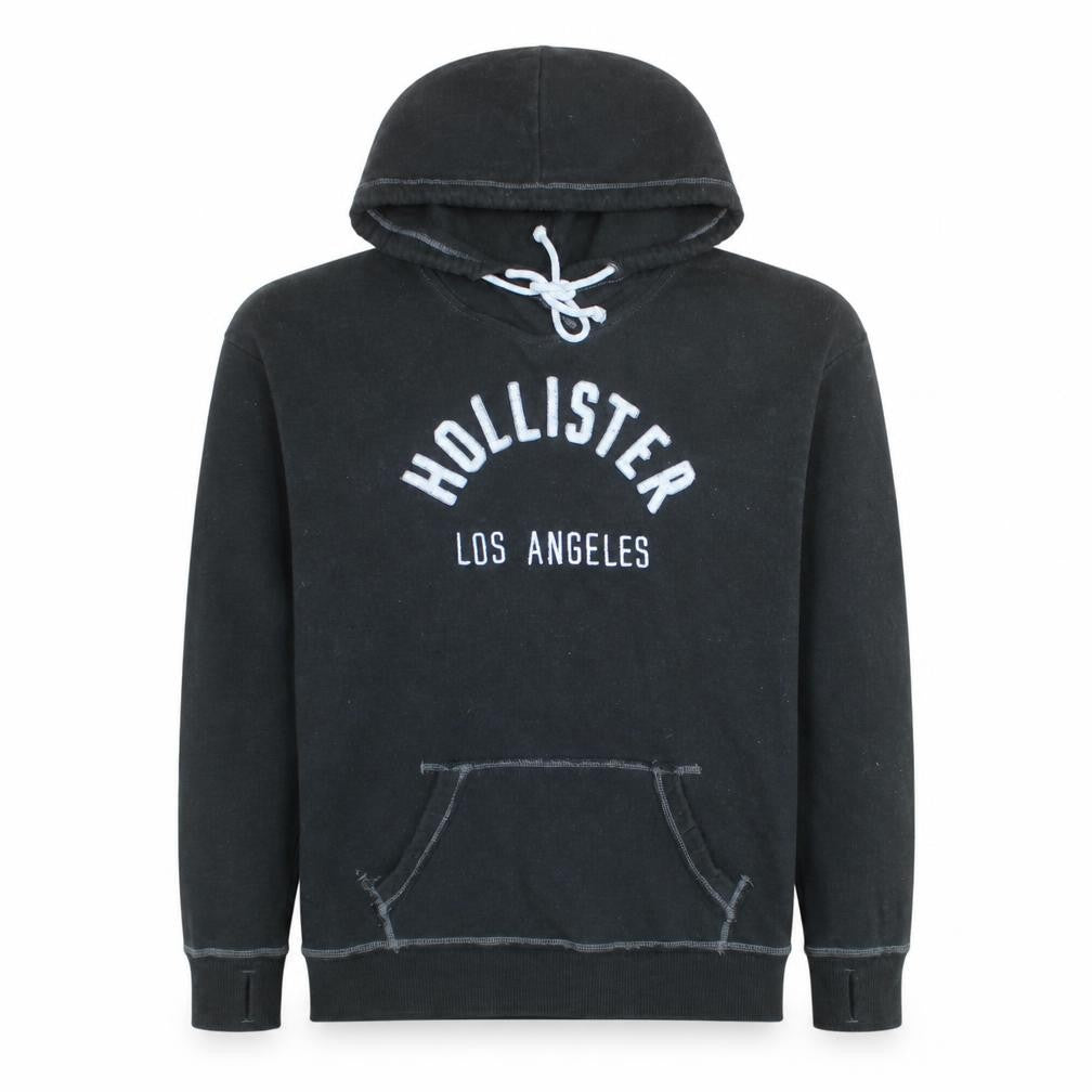 Mens UK Size L Hollister Black Pullover Hoodie