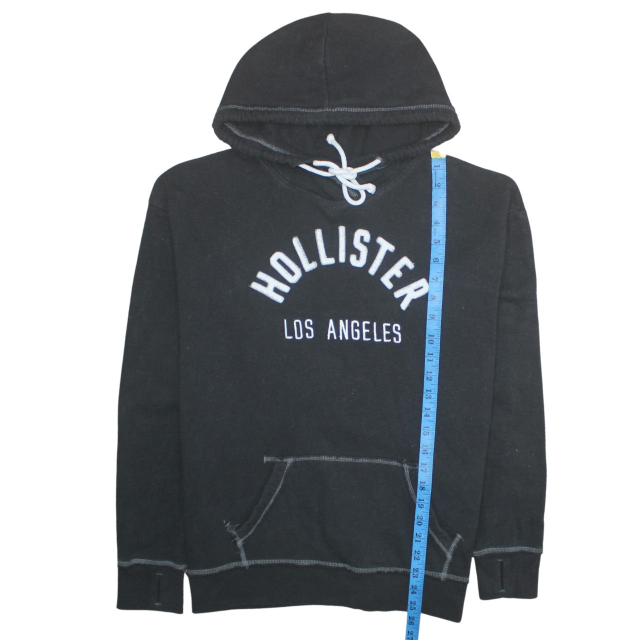 Mens UK Size L Hollister Black Pullover Hoodie