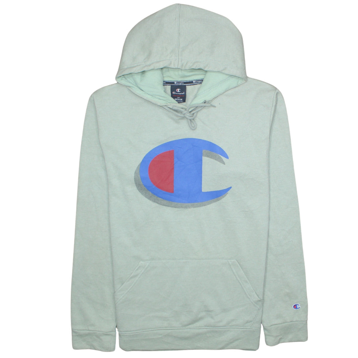 Mens UK Size M Champion Green Pullover Hoodie