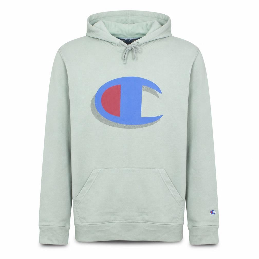 Mens UK Size M Champion Green Pullover Hoodie