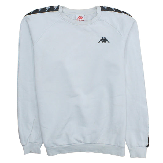 Mens UK Size M Kappa White Pullover Sweatshirt