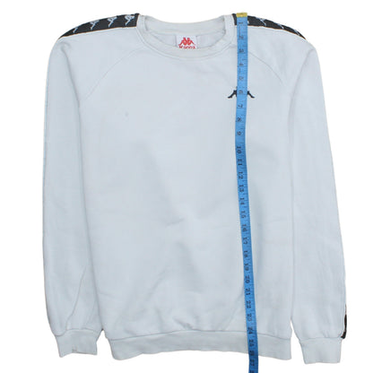 Mens UK Size M Kappa White Pullover Sweatshirt