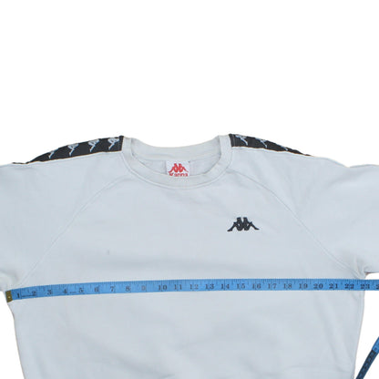 Mens UK Size M Kappa White Pullover Sweatshirt