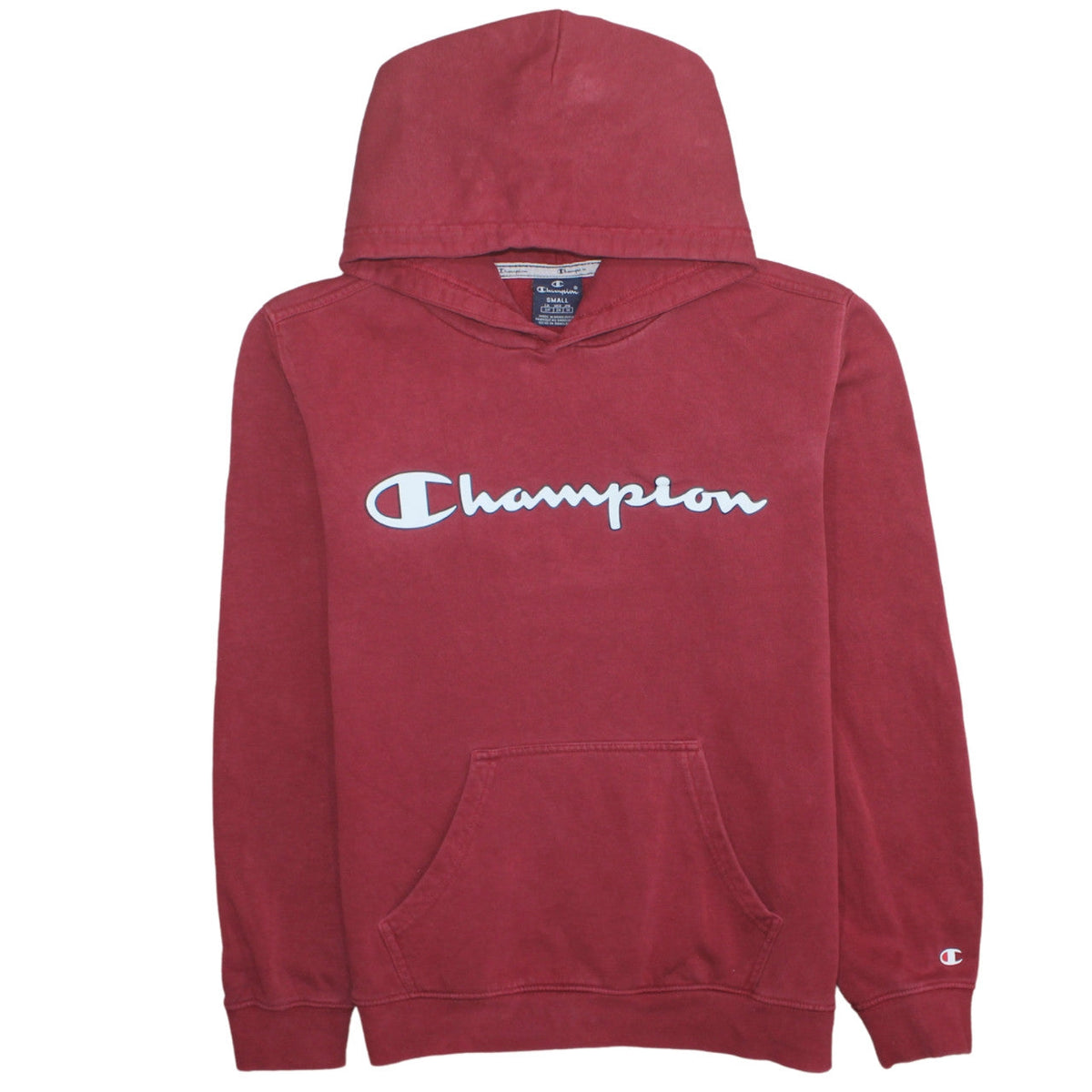 Mens UK Size S Champion Red Pullover Hoodie