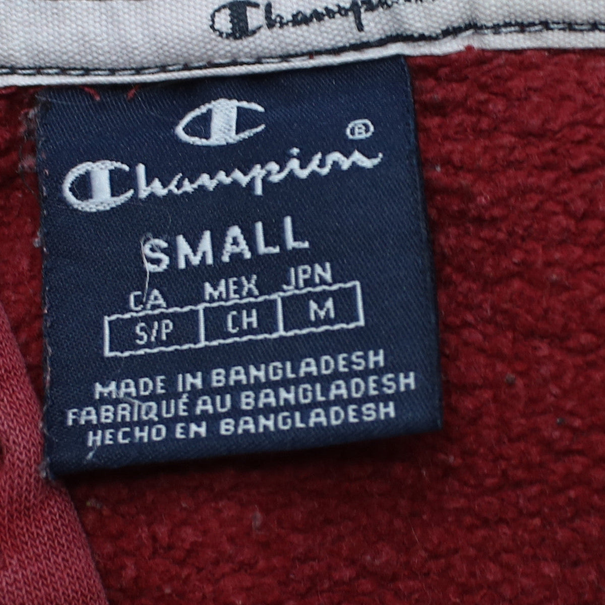 Mens UK Size S Champion Red Pullover Hoodie