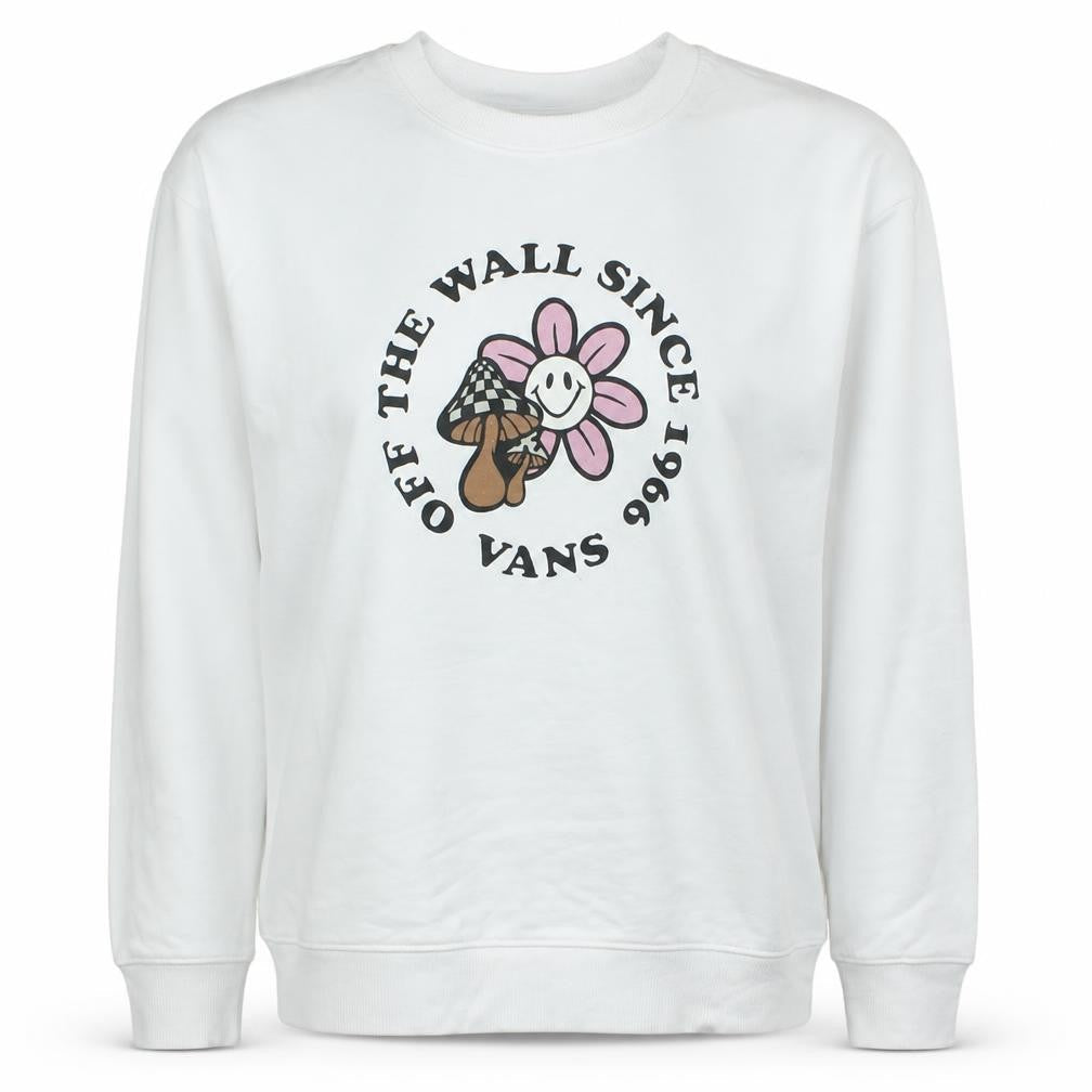 Womens UK Size L Vans White Pullover Sweatshirt