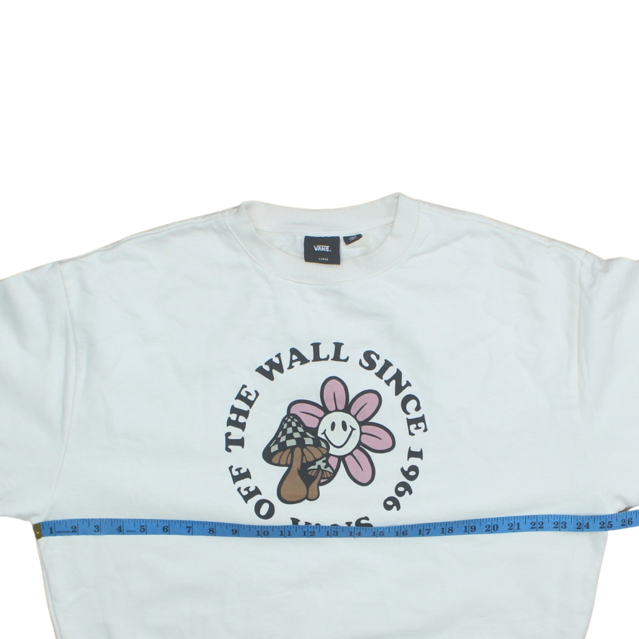 Womens UK Size L Vans White Pullover Sweatshirt