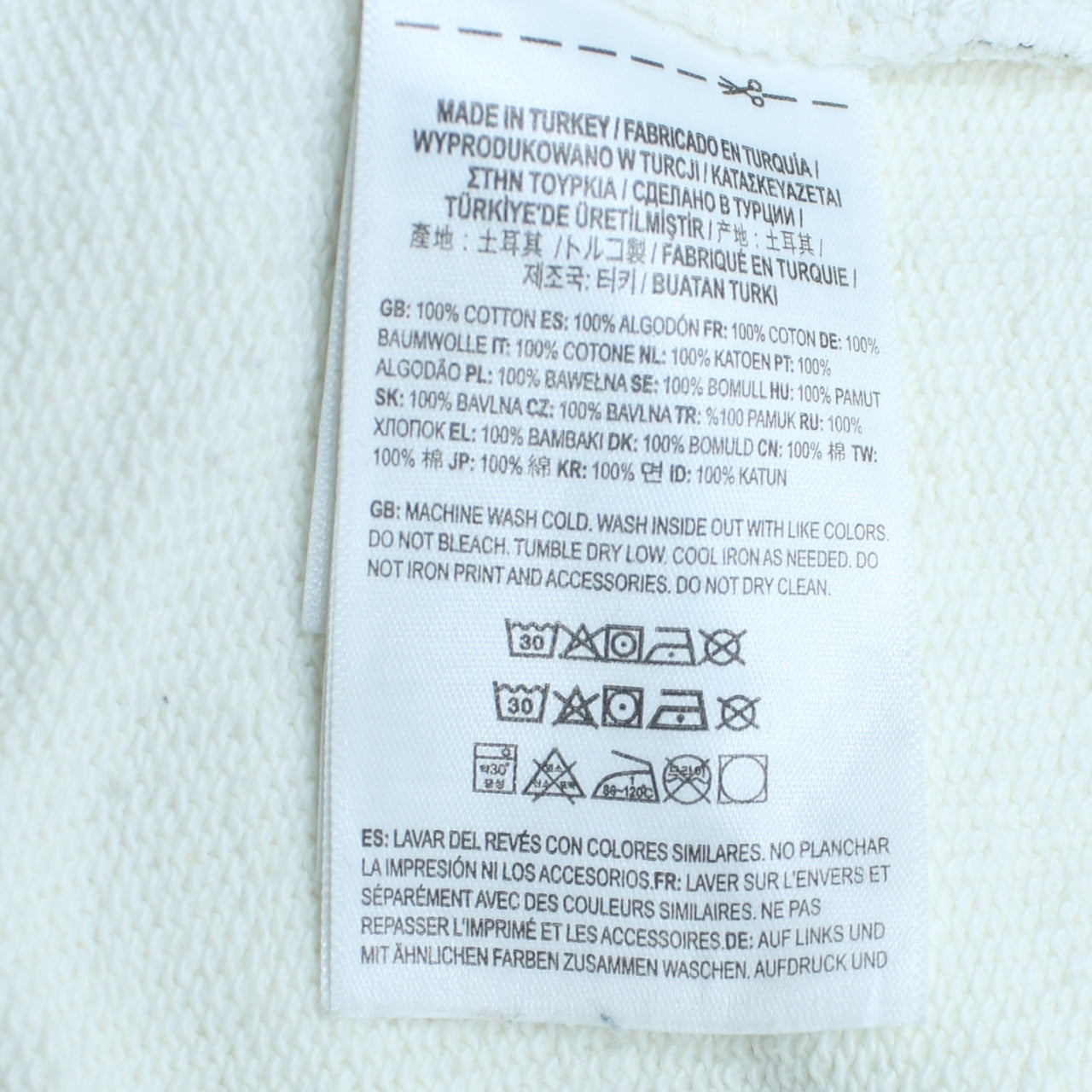 Womens UK Size L Vans White Pullover Sweatshirt