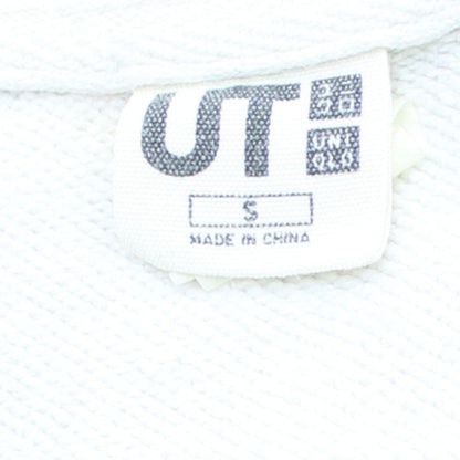 Womens UK Size S Uniqlo White Pullover Sweatshirt